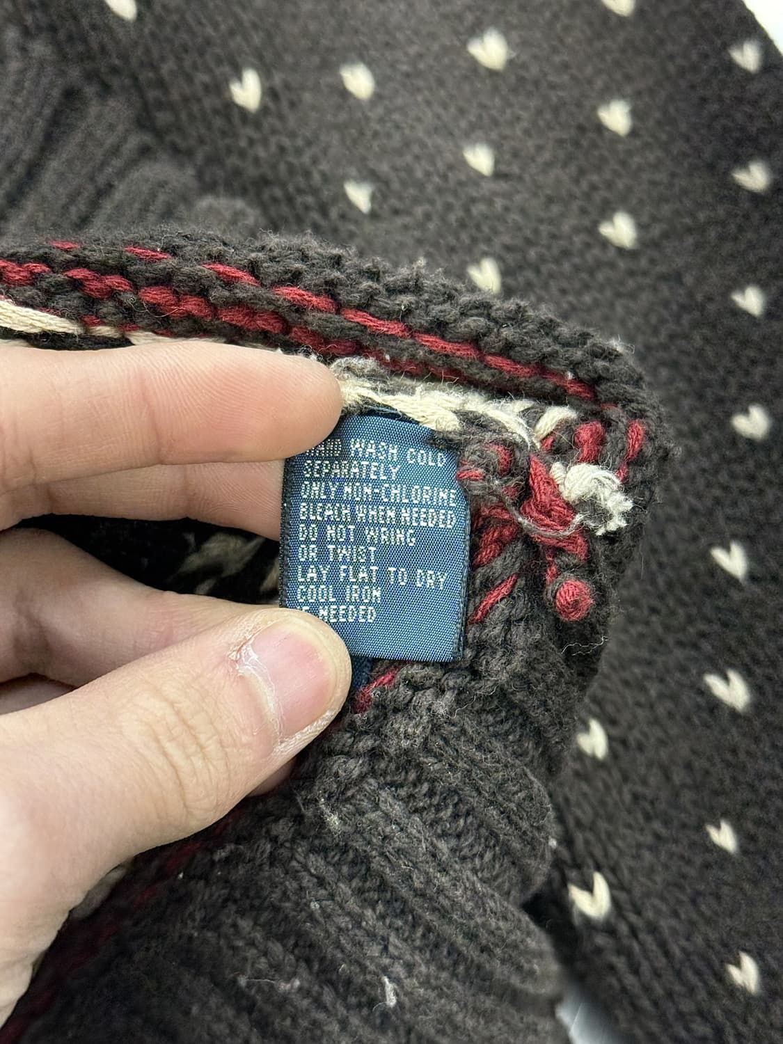 폴로 랄프로렌 브라운 노르딕 크루넥 니트 스웨터 상품이미지8