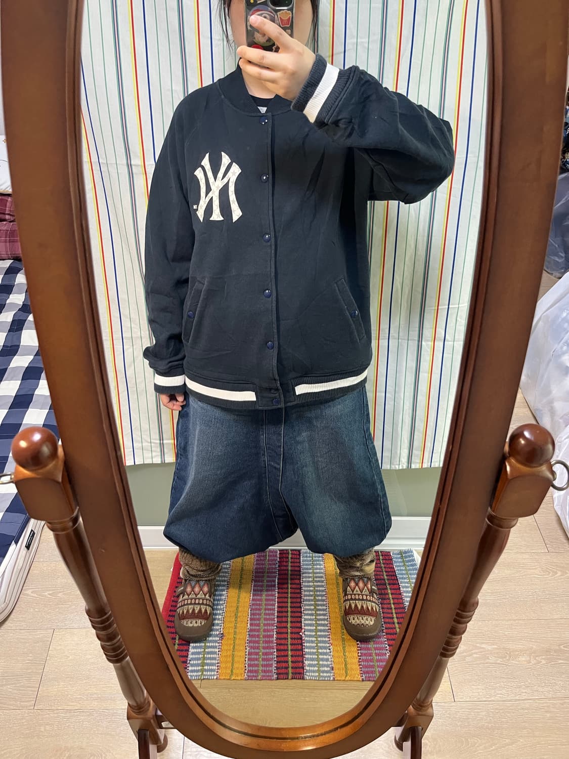 Majestic 마제스틱 뉴욕 양키스 스웨트 바시티 자켓 상품이미지6