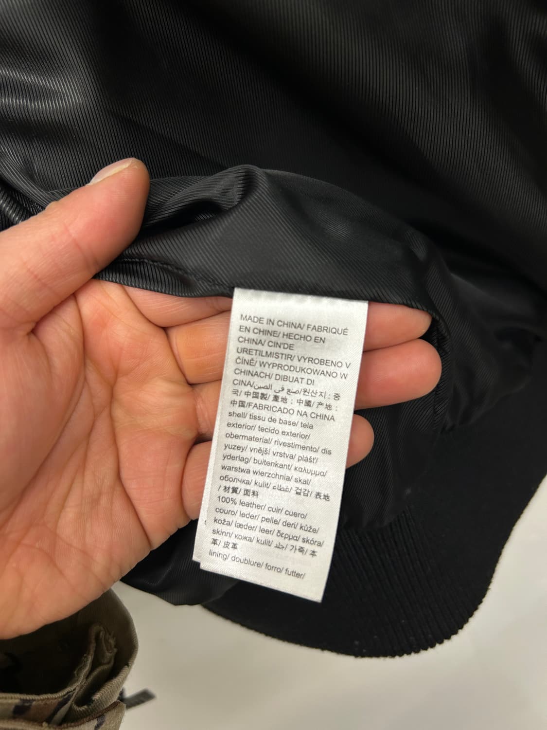 캘빈클라인 블랙 레더 봄버 자켓 상품이미지5