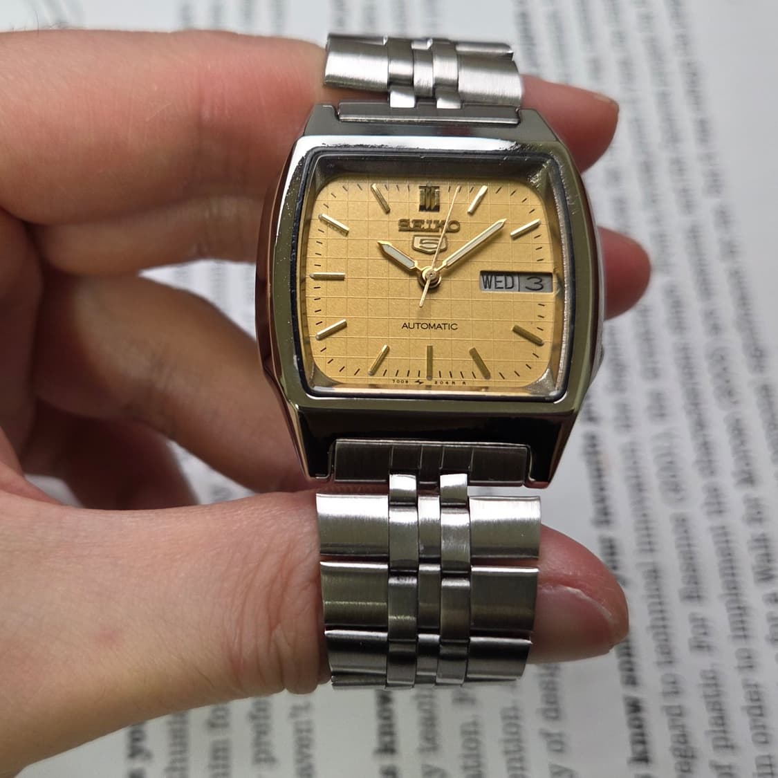 빈티지 세이코 사각테레비 데이데이트 그래픽체커 샴골판 브레이슬릿 ver. 상품이미지3