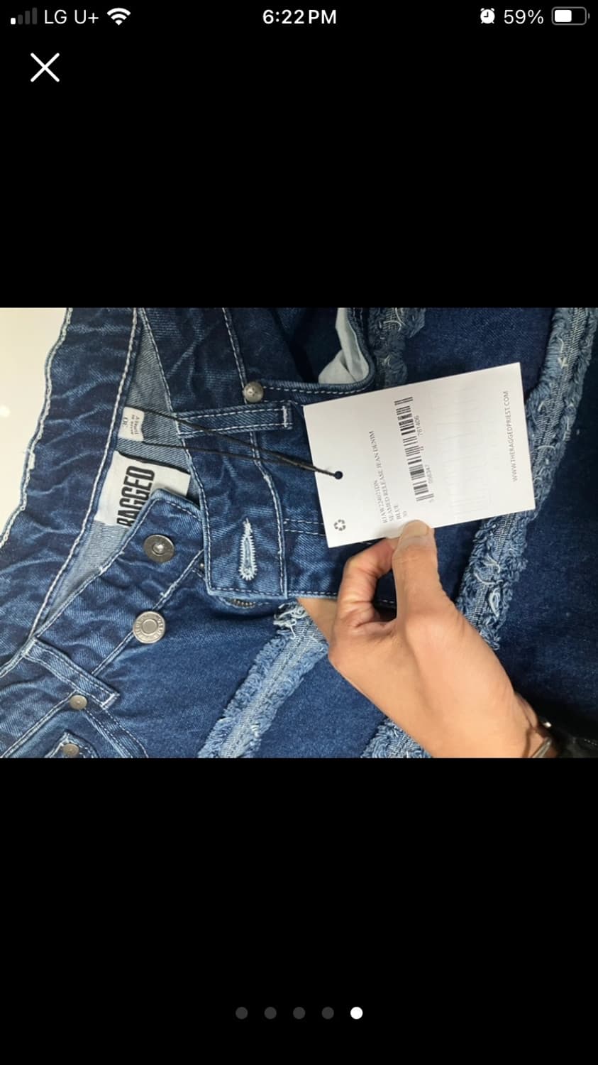 ragged priest 래그드프리스트 택달린 새거 청바지 상품이미지5