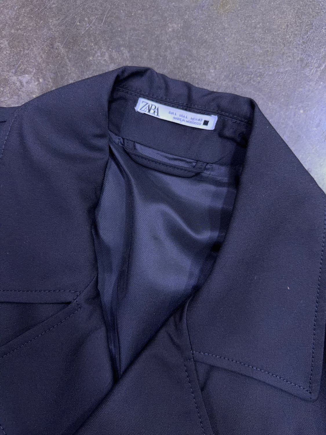 자라 더블 블레스트 숏 트렌치코트 블랙 L 상품이미지8