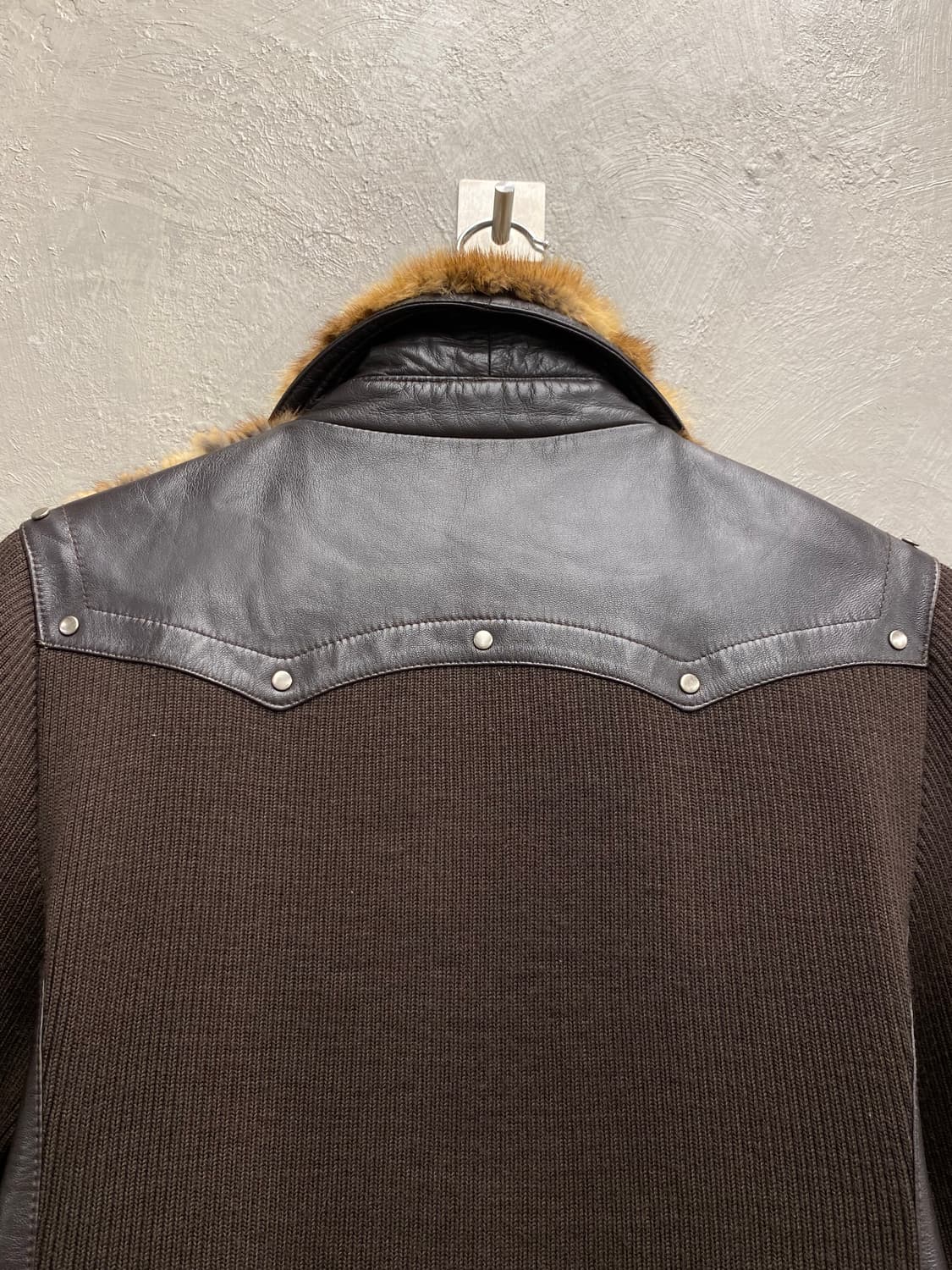 [S-M] 90s Vintage 양가죽 퍼 레더 자켓 상품이미지6