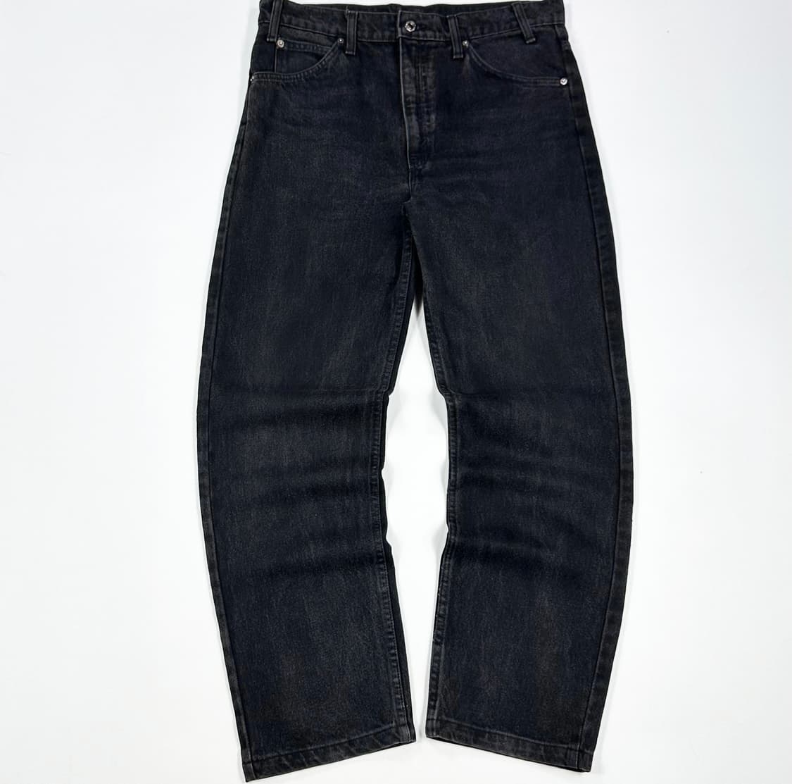 34 90s USA 리바이스 505 흑청 스트레이트 데님팬츠 상품이미지2