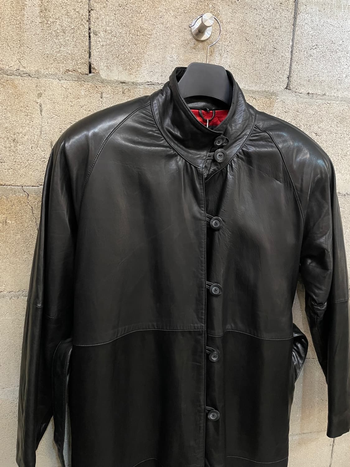 빈티지 양가죽 레더 코트 상품이미지3