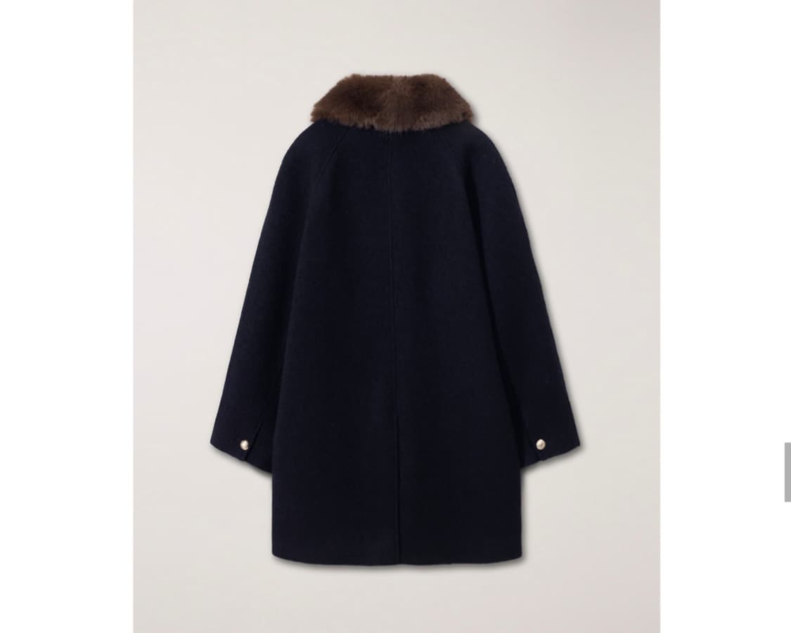 25FW 던스트 부클 울 하프코트 네이비 상품이미지5