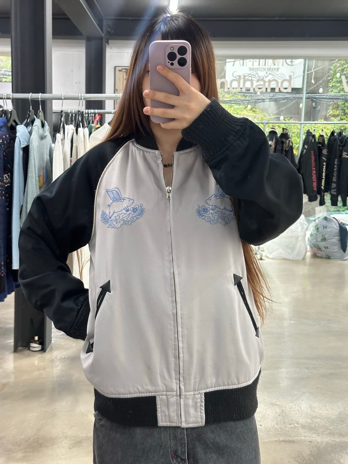 Drug store’s 자수 빅로고 스카잔 상품이미지2
