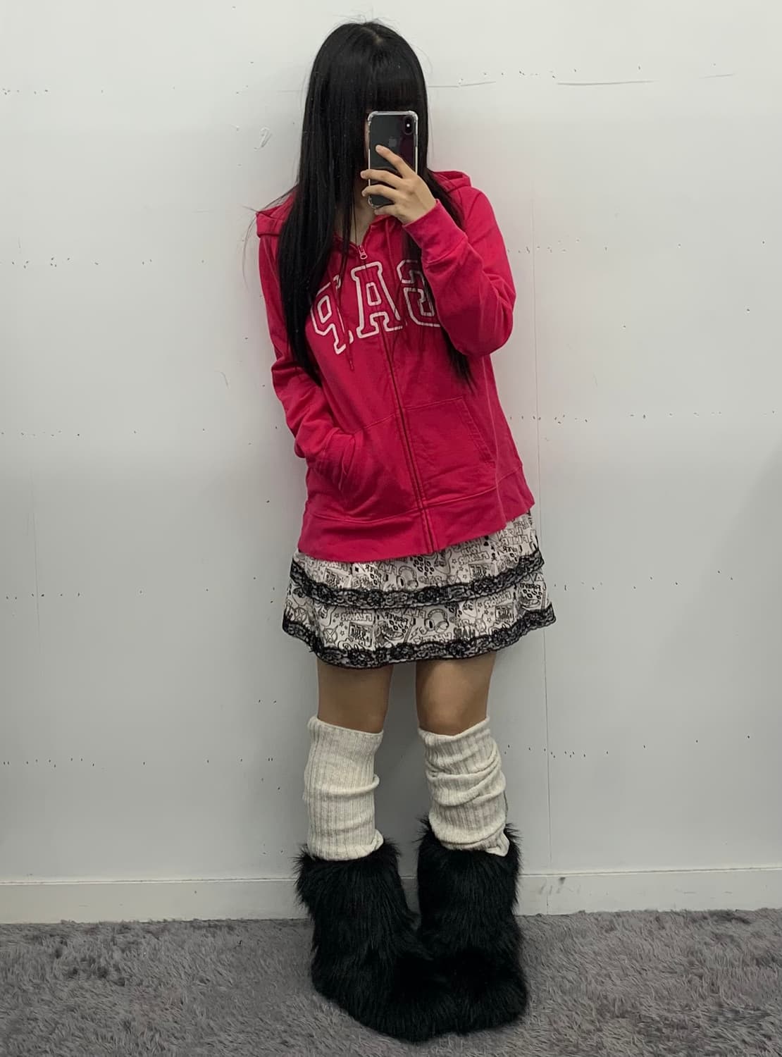 갭 핫핑크 후드집업 상품이미지1