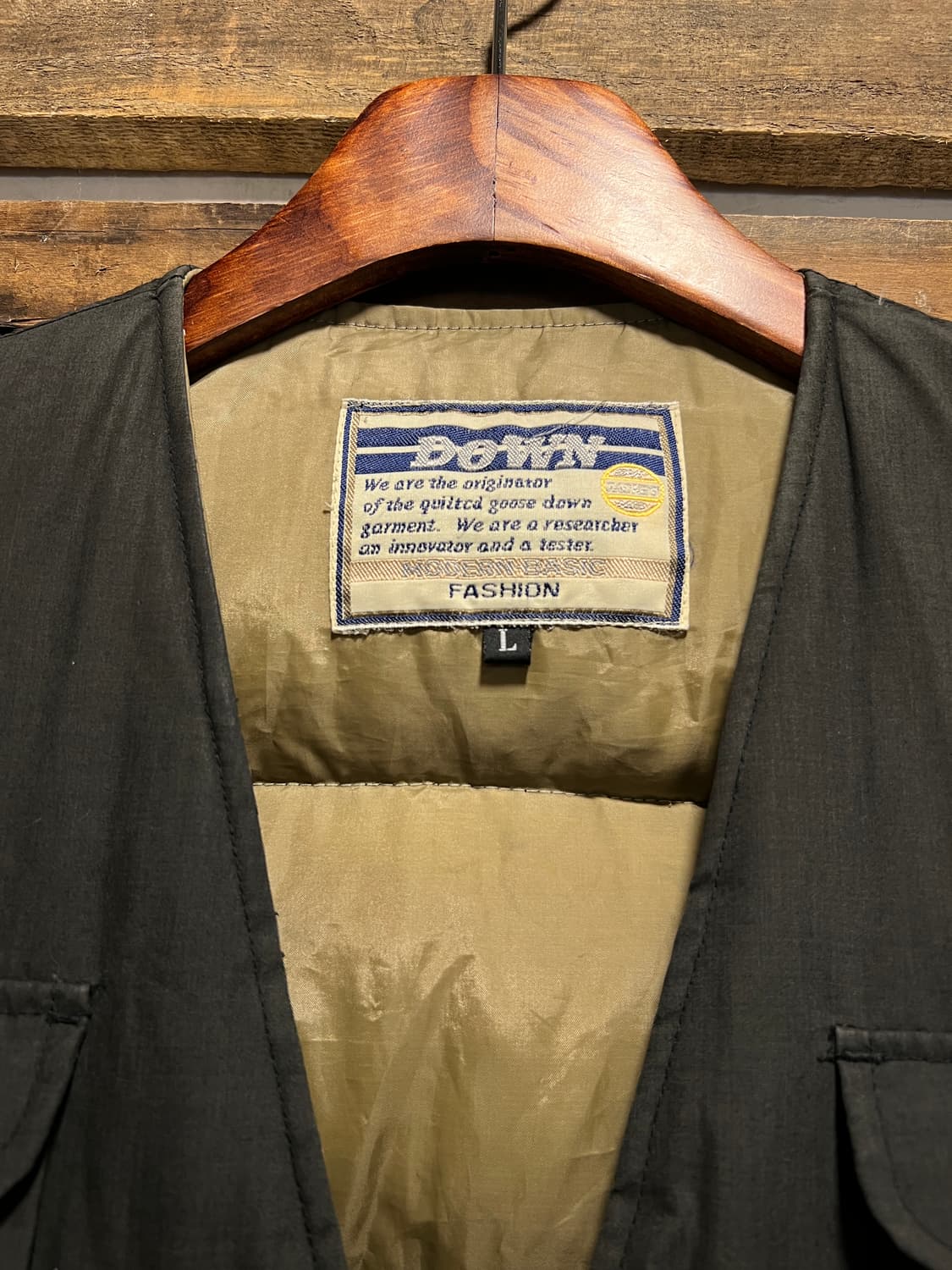 [L]USA 빈티지 차콜그레이 헌팅 다운 베스트 상품이미지2