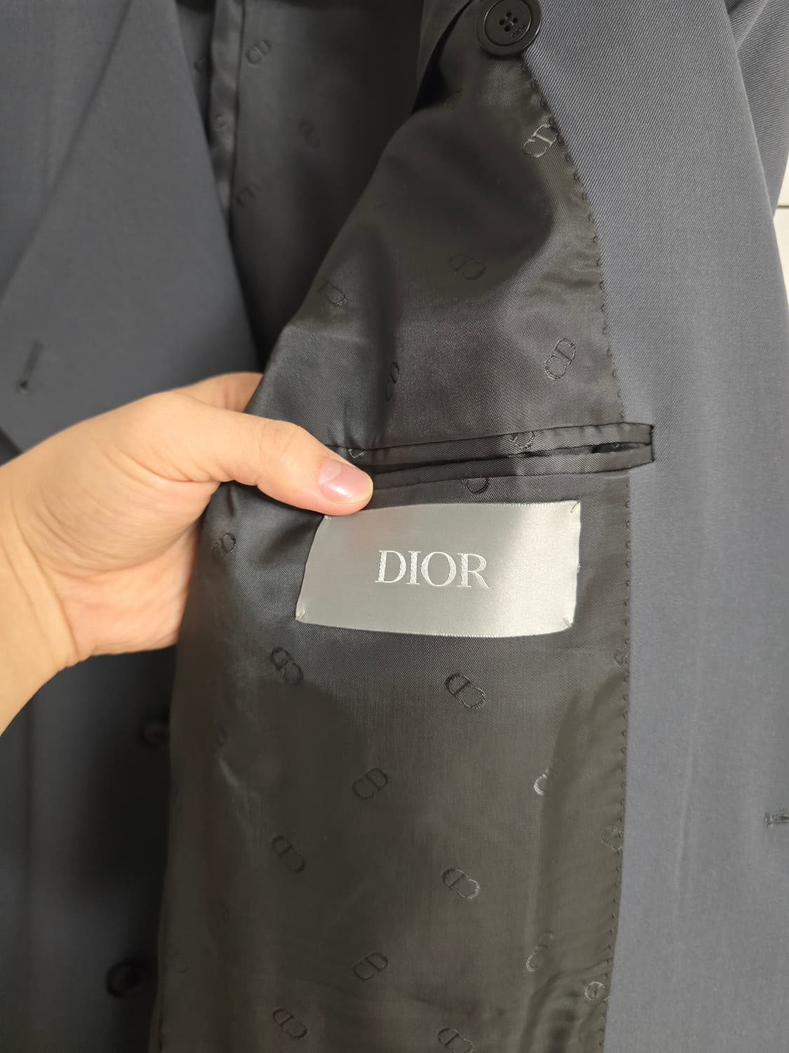 디올 비대칭 라펠 체스터 코트 (48) 상품이미지5