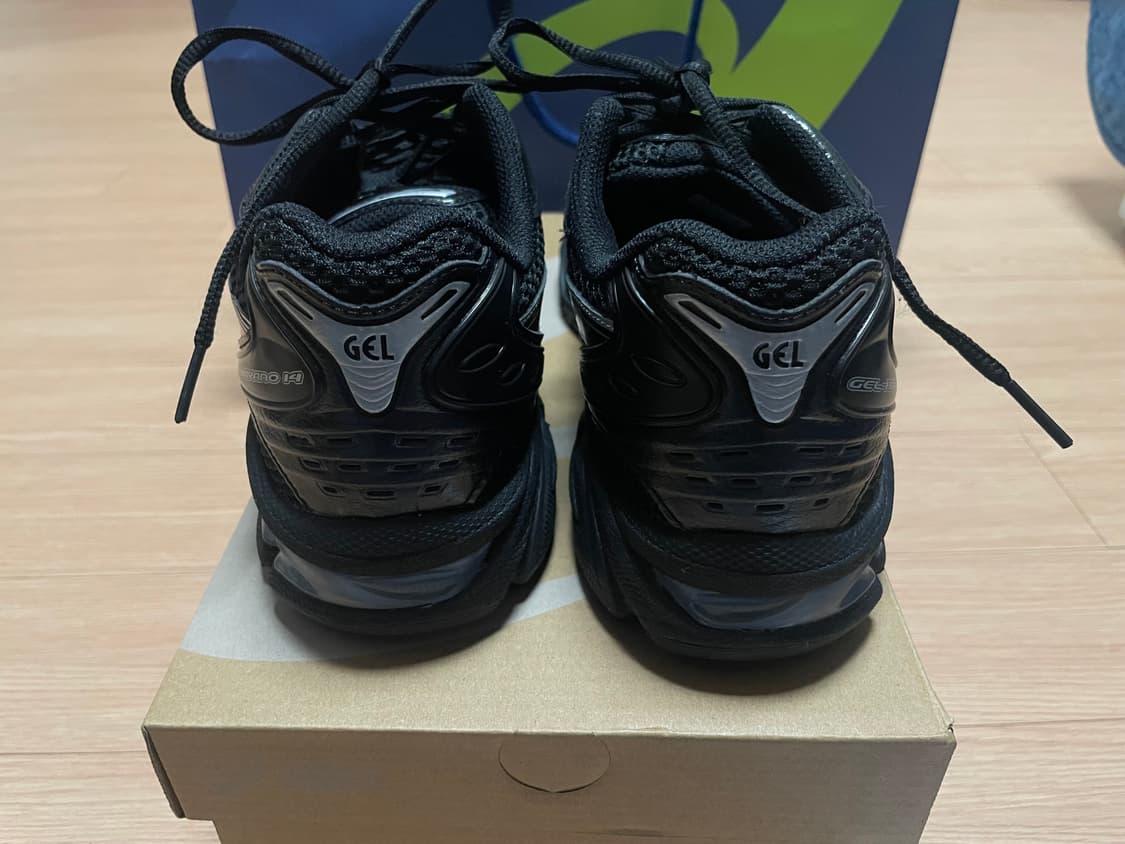 아식스 젤카야노 14 블랙 퓨어실버 255 (새상품) 상품이미지2