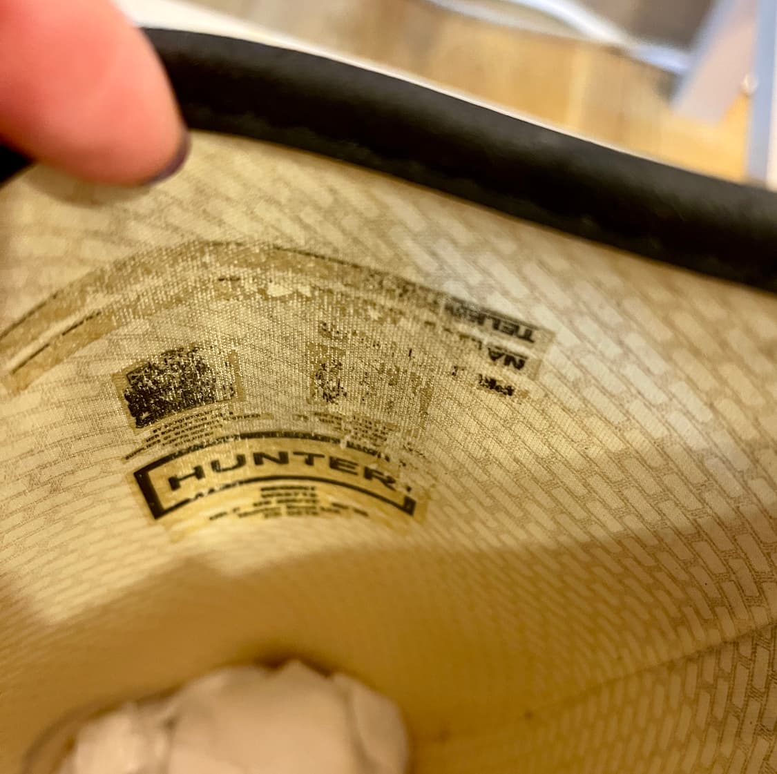 헌터HUNTER오리지널 톨 글로스 블랙 레인부츠(uk5) 상품이미지5