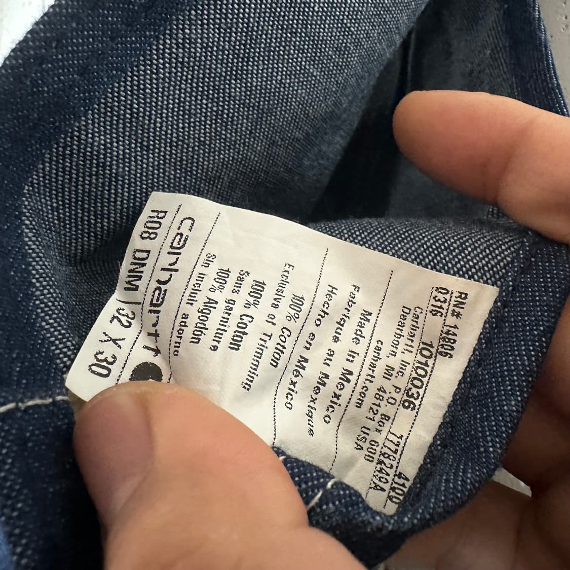 32 칼하트 데님 오버롤 멜빵바지 상품이미지3