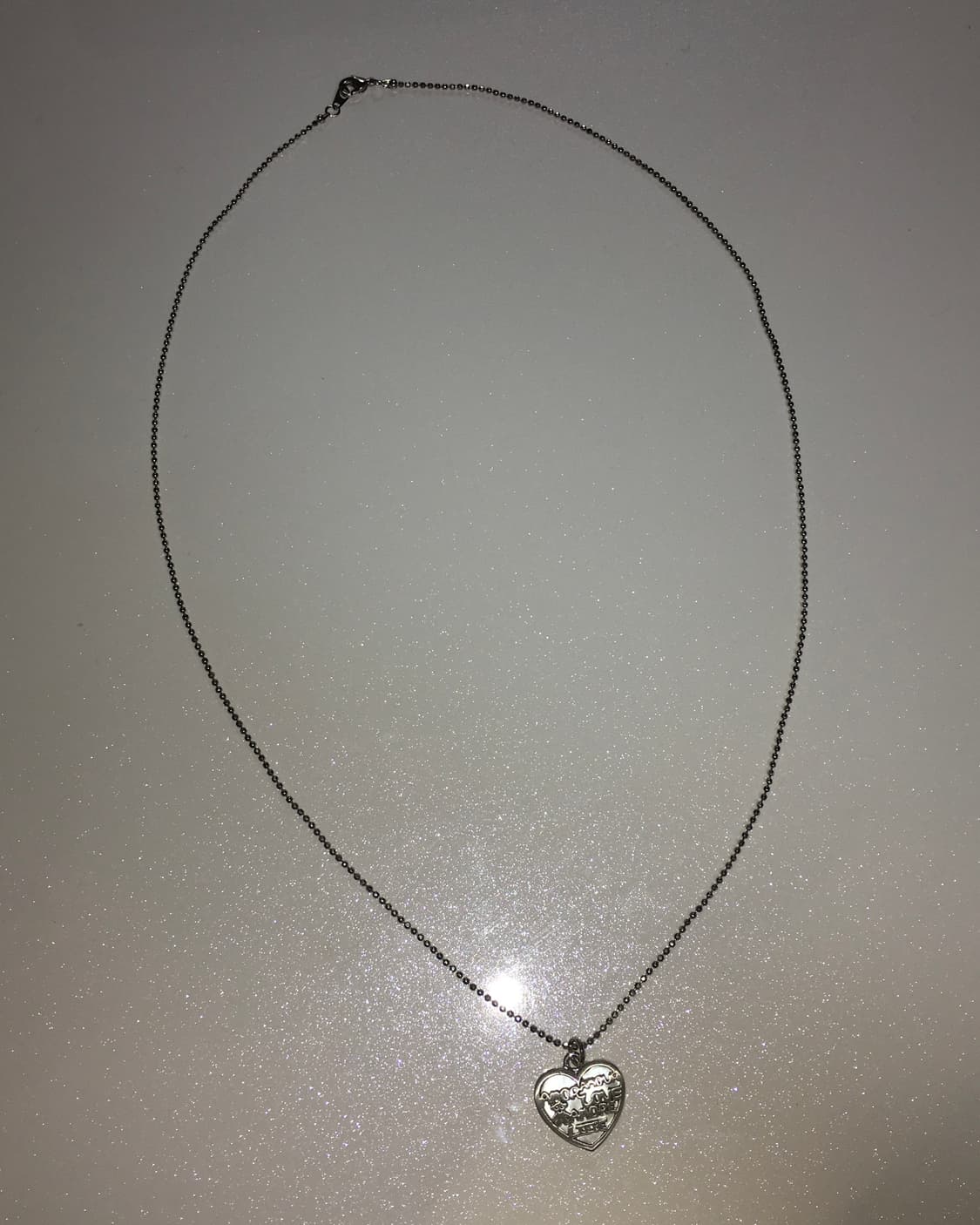 lettering heart necklace 상품이미지2