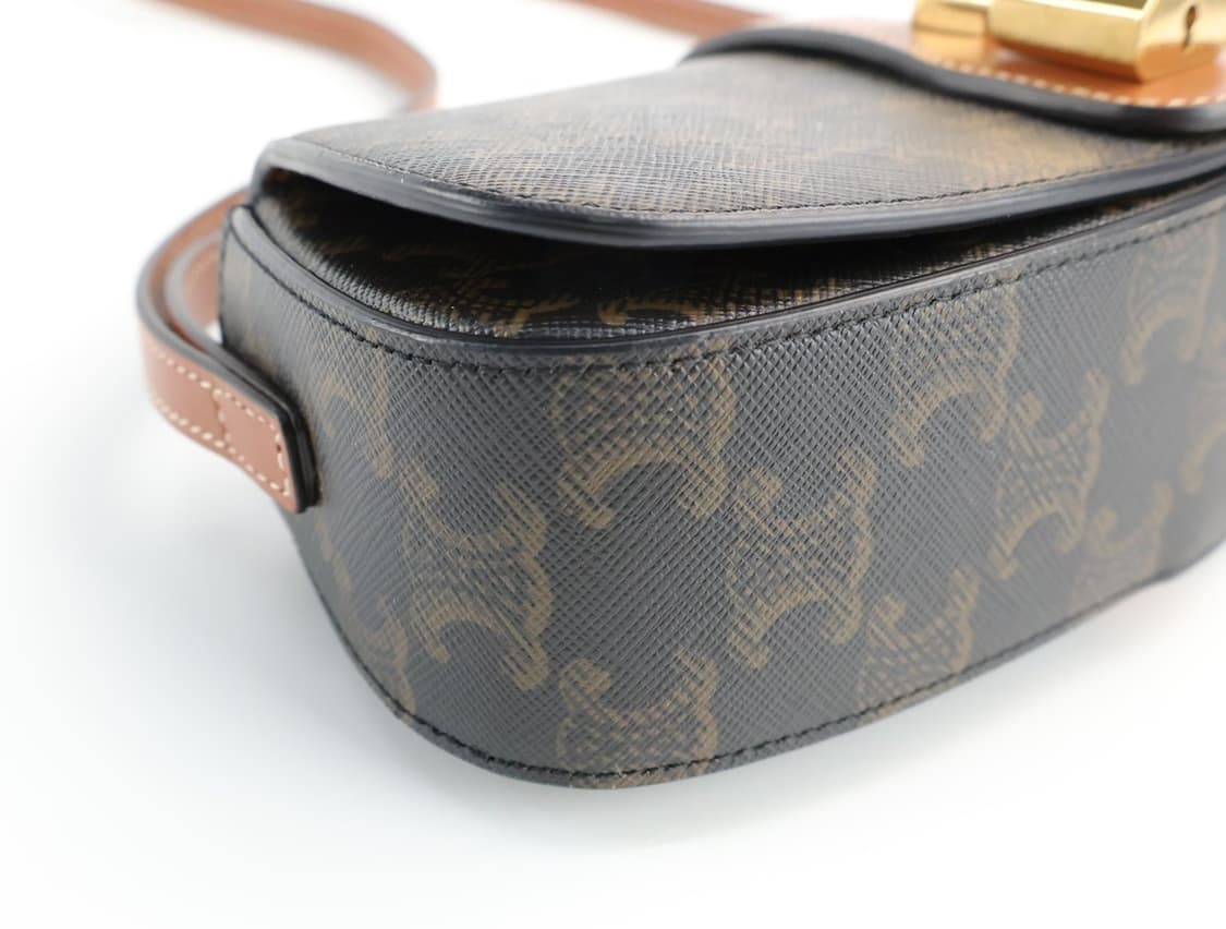 셀린느 클러치 온 스트랩 타부 트리옹프 캔버스 숄더백 상품이미지5