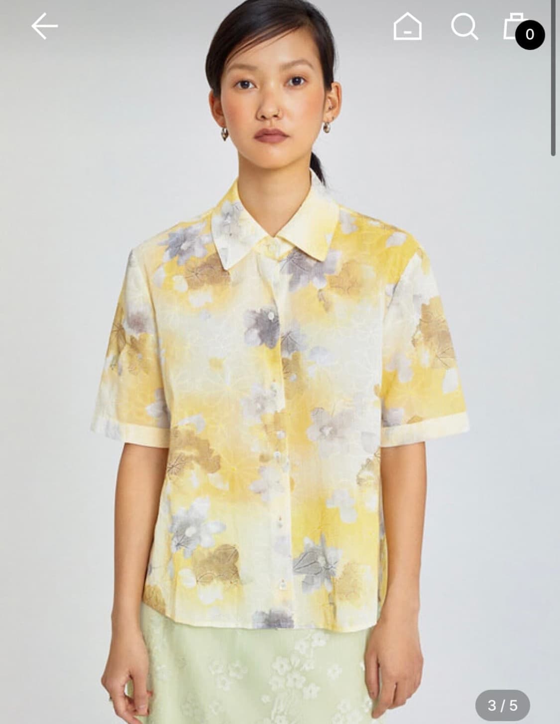 teak 코튼 플라워 셔츠 상품이미지2