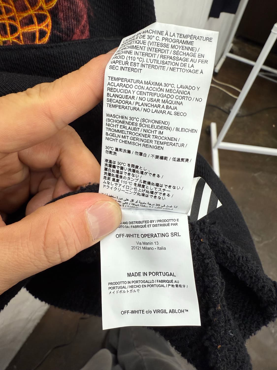 오프화이트 11주년 19SS 핸드 플래닛 레이어드 후드 티 (s size 상품이미지4