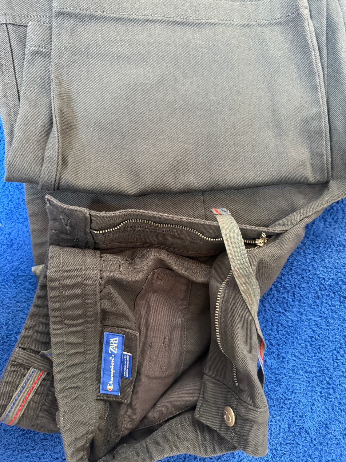 자라 x 챔피온 드로우스트링 카고 팬츠 앤트러사이트 그레이 상품이미지2