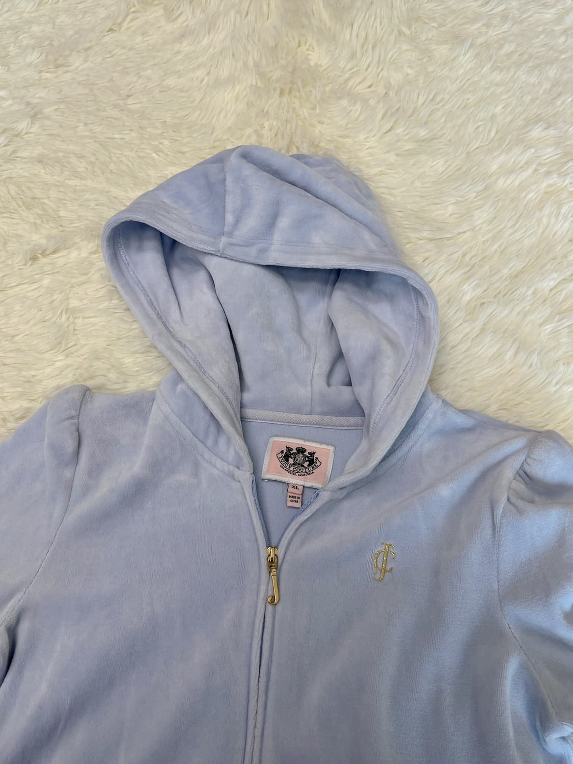 유일매물) 쥬시꾸뛰르 오네갸루 벨벳 후드집업 y2k 상품이미지3