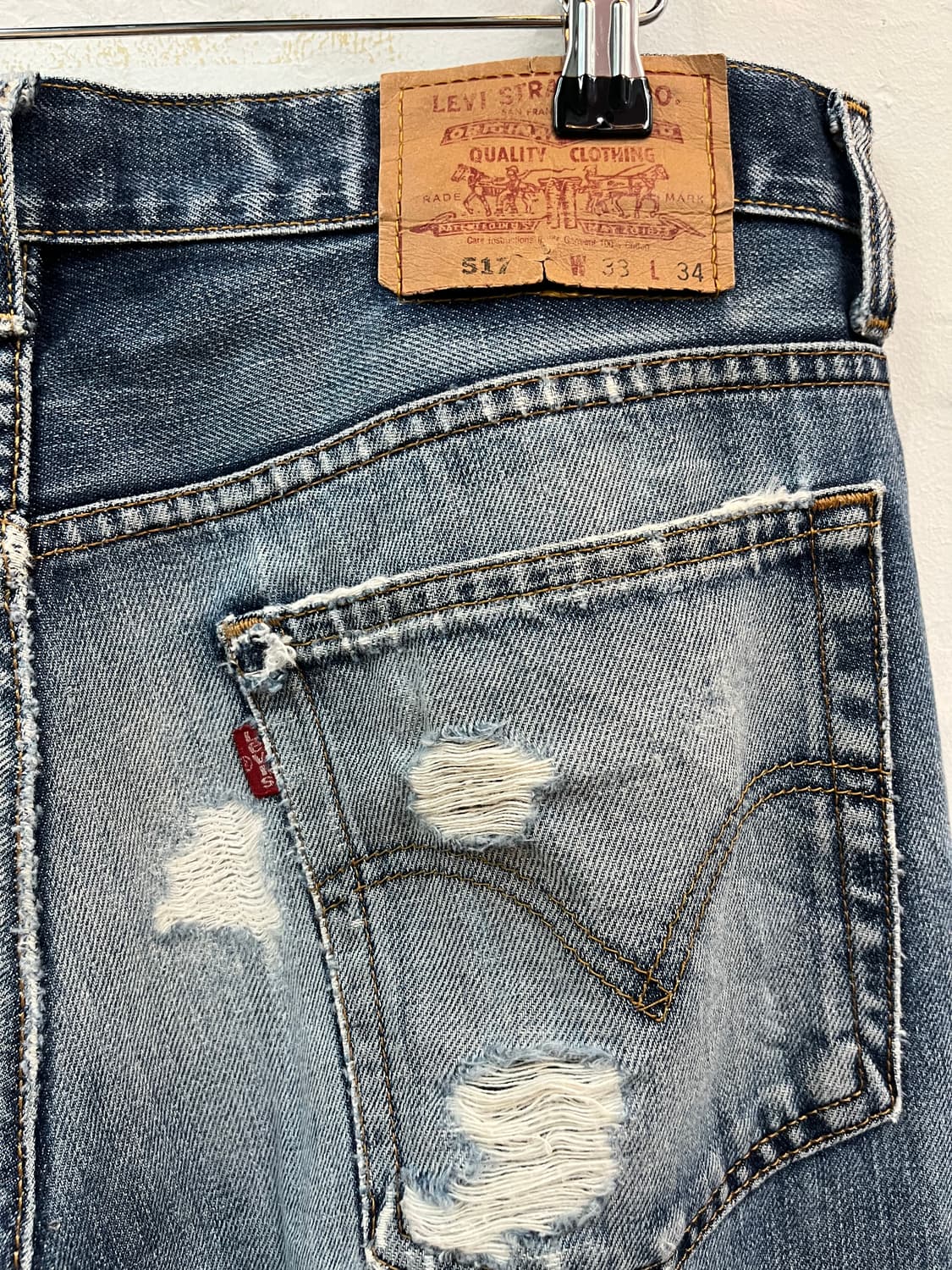 Levis 517 디스트로이드 데님팬츠 33/34 상품이미지5