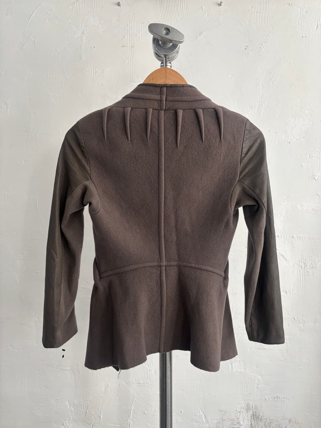 Rick Owens 릭오웬스 브라운 울 트리밍 언발 자켓  상품이미지9