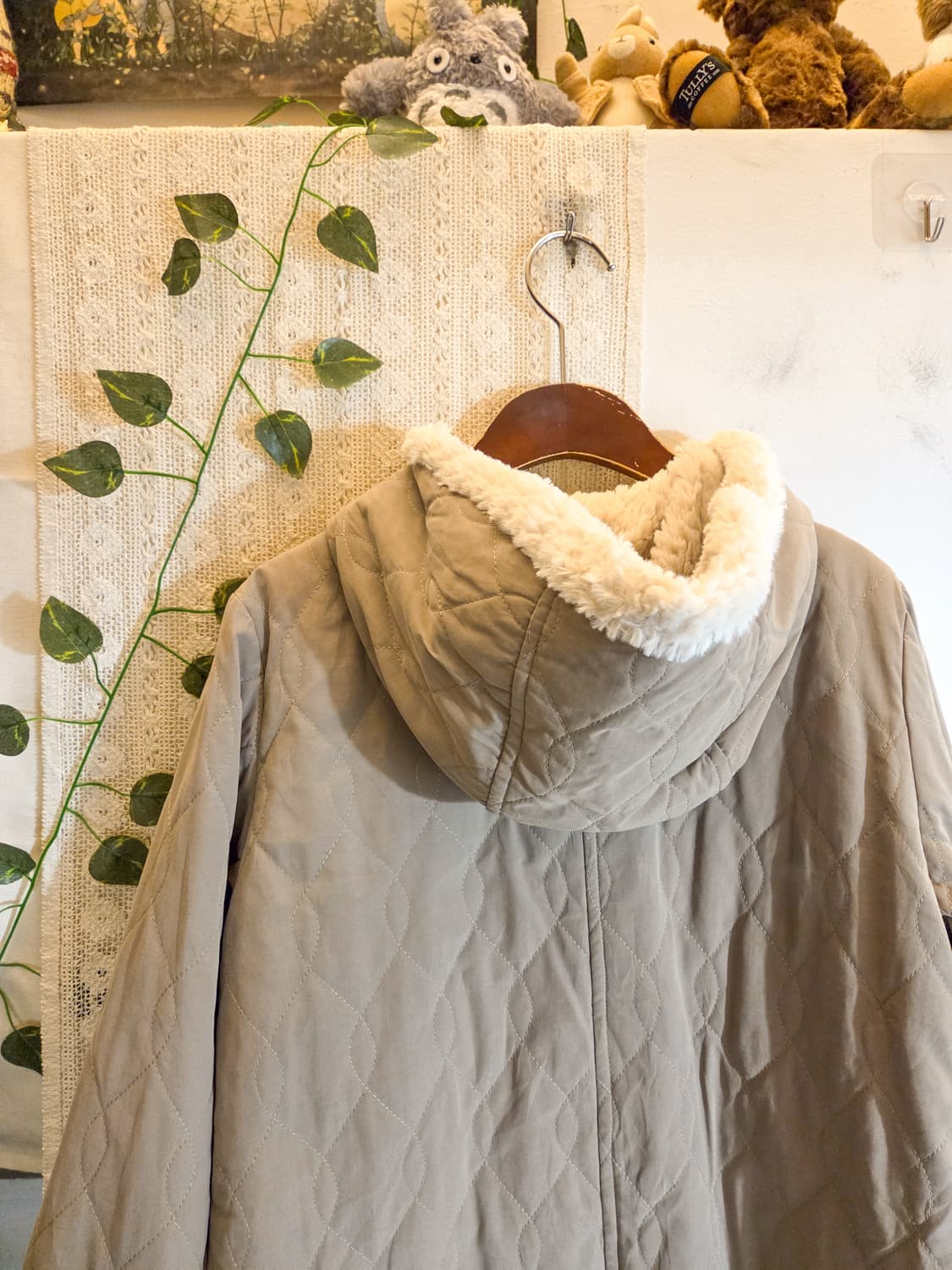 베이지 누빔 패딩 상품이미지6