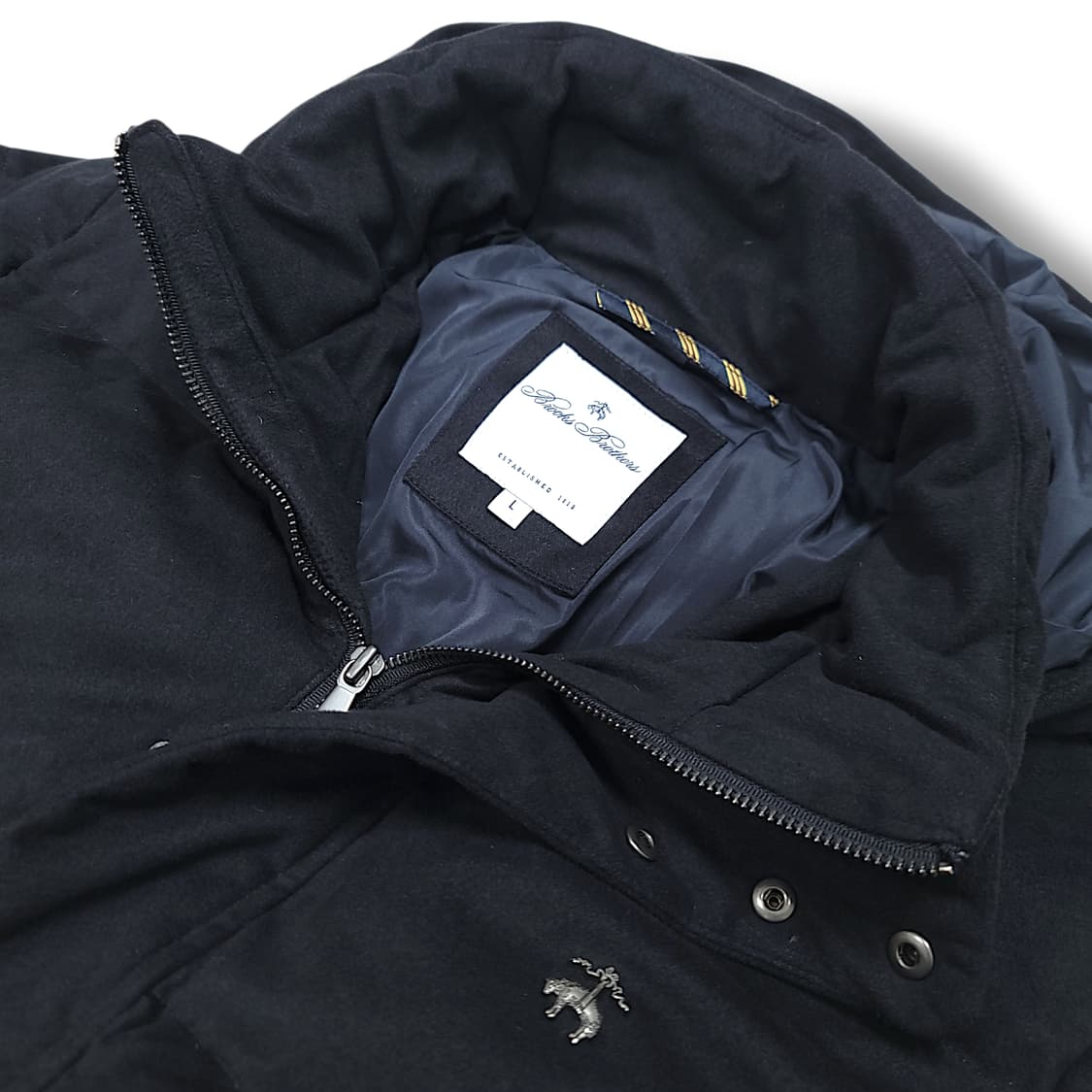 [L/105] 브룩스브라더스 블랙 후드 구스다운 자켓 패딩 상품이미지9