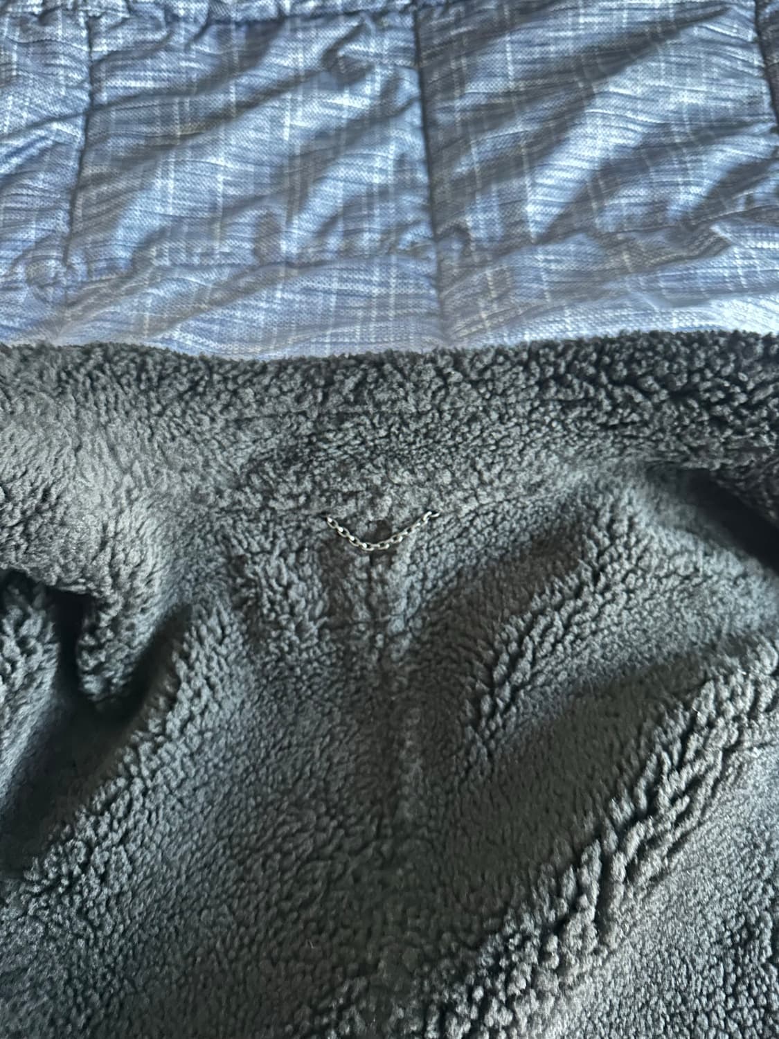 [54사이즈] 루이비통 시어링 자켓 무스탕 네이비 상품이미지9