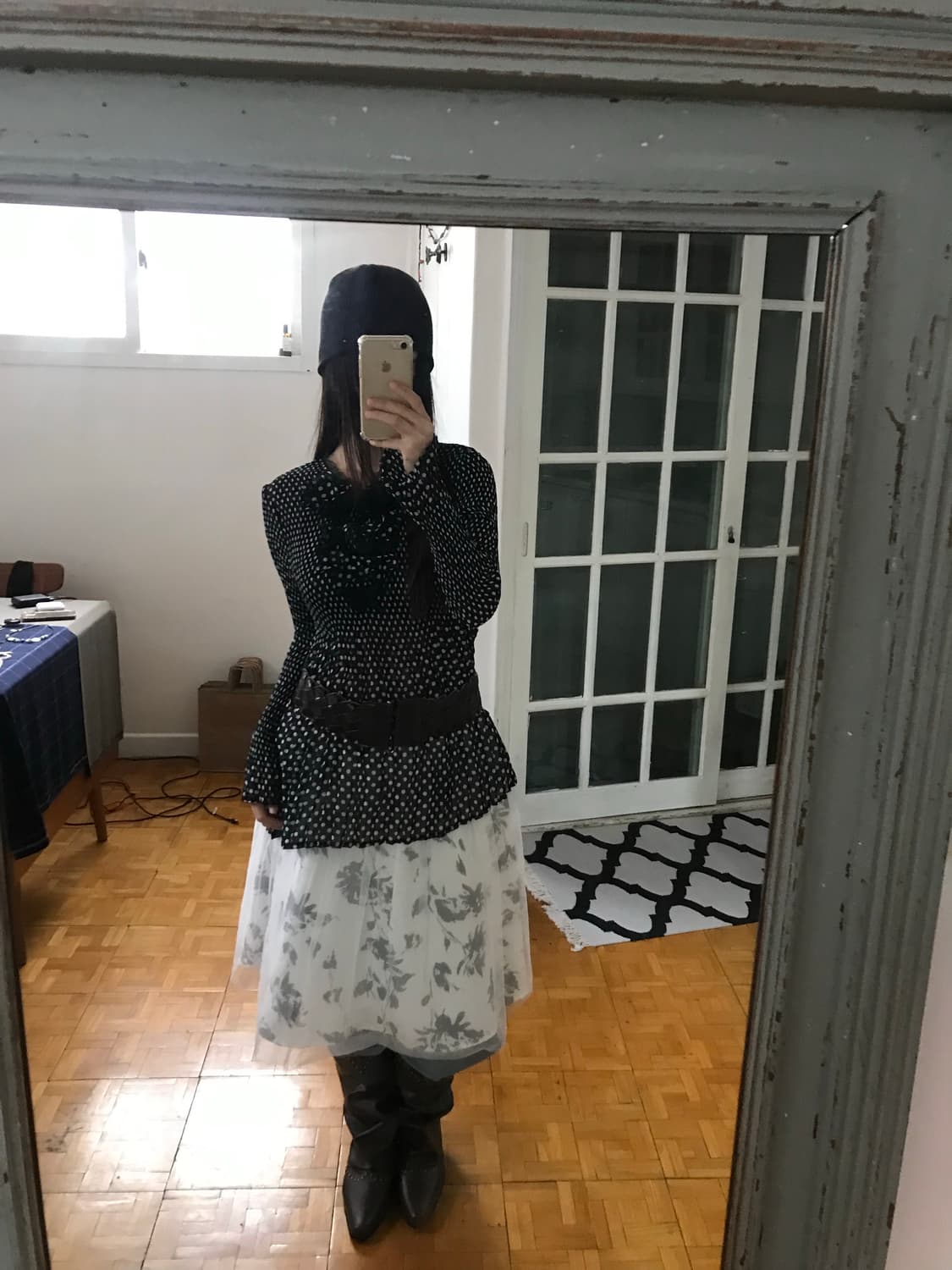 vintage pattern sha skirt 상품이미지5