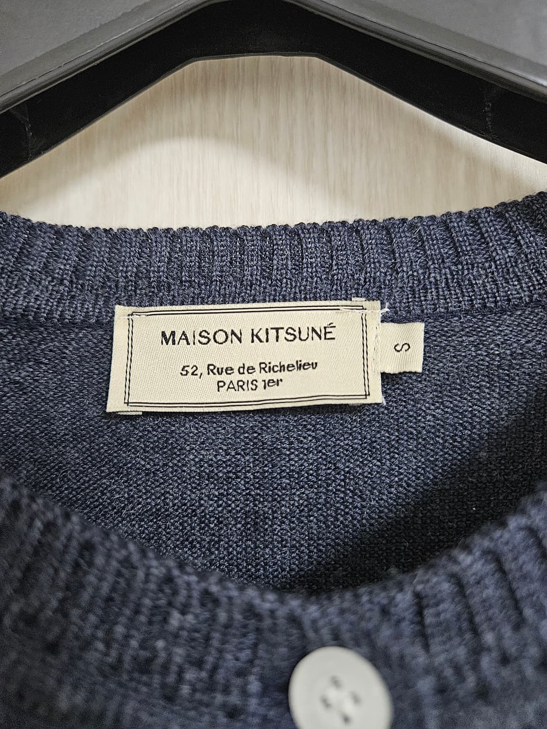 메종키츠네 폭스헤드 네이비 가디건 S 상품이미지2