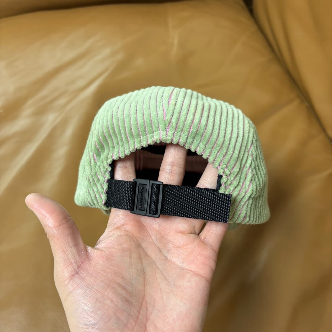 슈프림 캠프캡 모자 박스로고 23ss 코듀로이 투톤 그린 상품이미지8