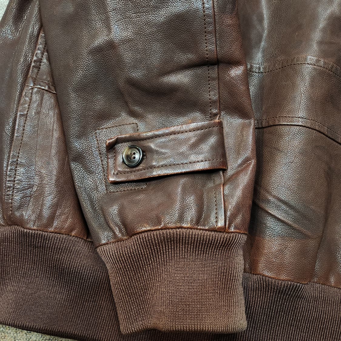 페레가모 이태리 00s 오일 양가죽 A-2 자켓 M 100 상품이미지10