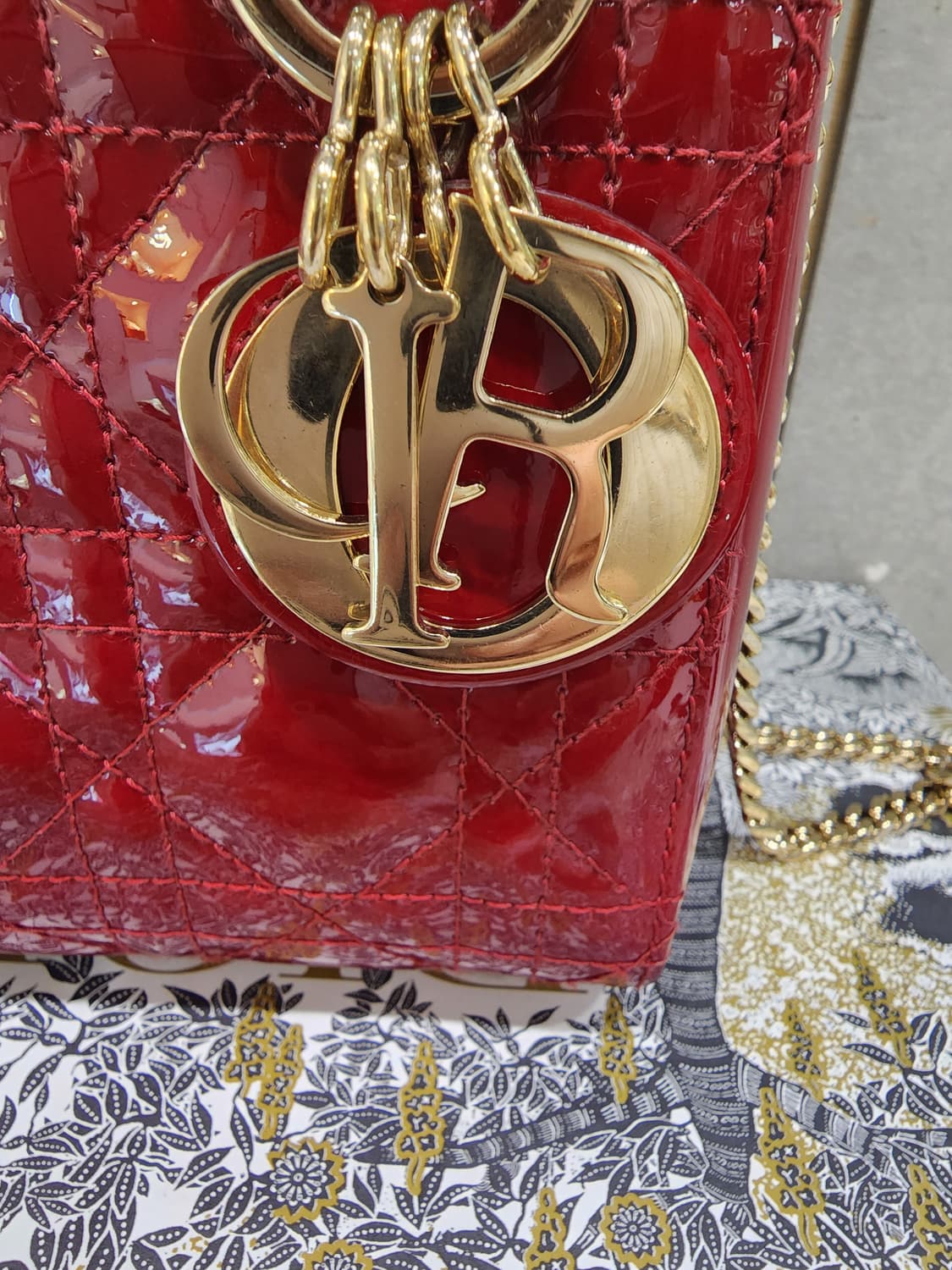 디올 레이디백 미니 페이던트 금장 상품이미지2