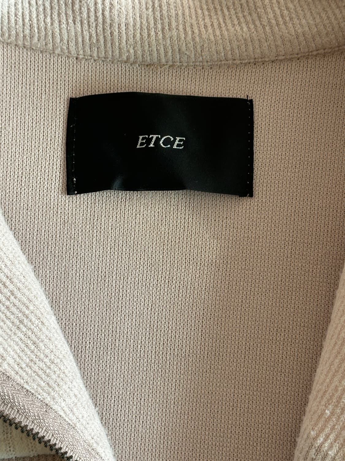 ETCE SMOCKING KNIT ZIP UP JACKET (BEIGE) 상품이미지3