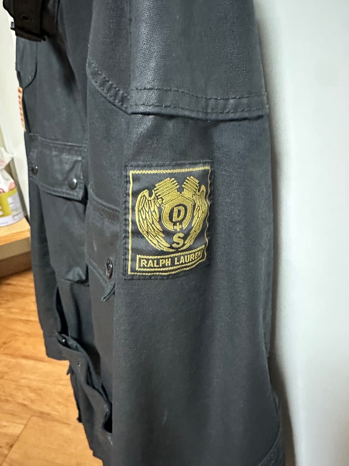 랄프로렌 데님앤서플라이 벨티드 왁스 모토자켓 M 상품이미지5