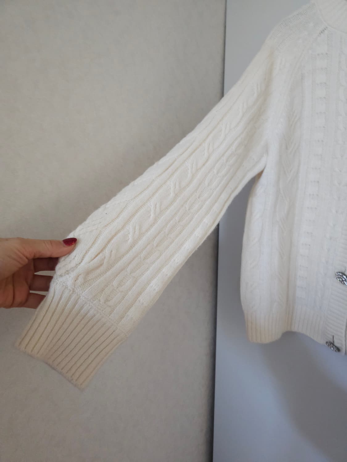 까사렐 메리노 울 아이보리 가디건 상품이미지4