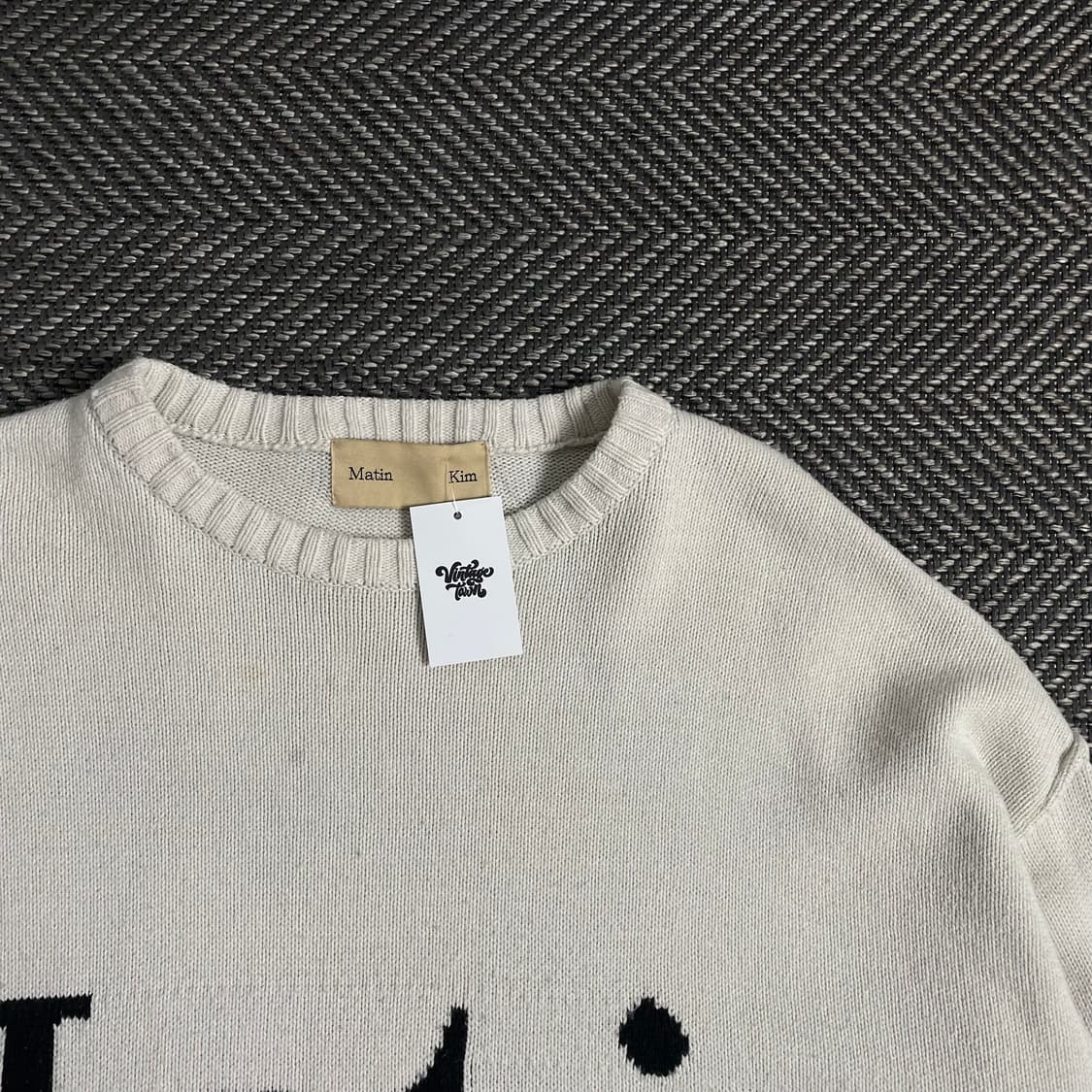 마뗑킴 빅로고 박시핏 니트o 3465 상품이미지5