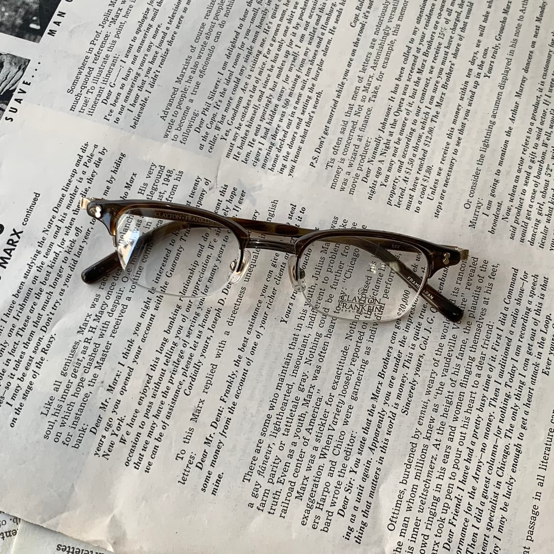 862 클레이튼 프랭클린 데드스탁 빈티지 하금테 브라운 일본제 남녀공용  상품이미지9