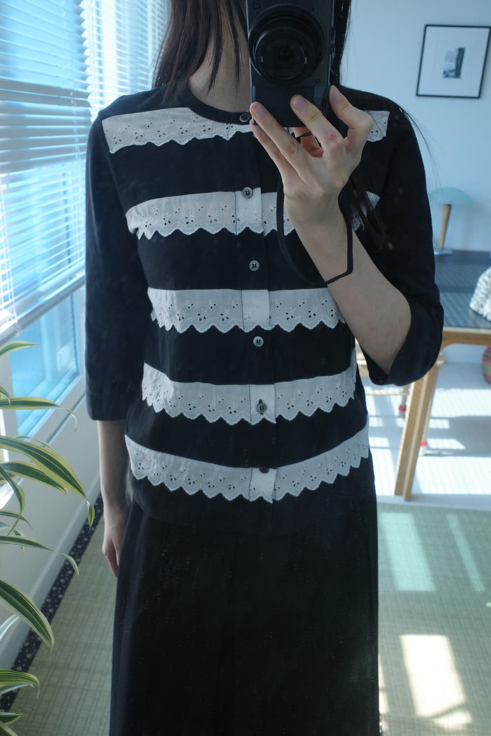 꼼데가르송 트리콧 프릴 가디건 상품이미지4