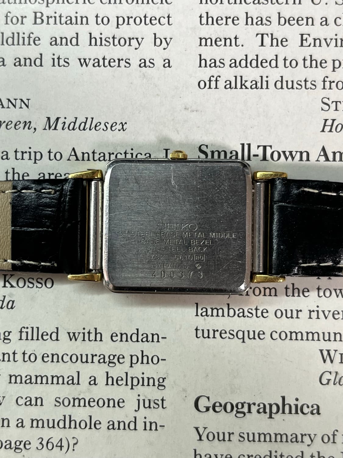 세이코 골드 스퀘어 드레스 쿼츠 상품이미지4