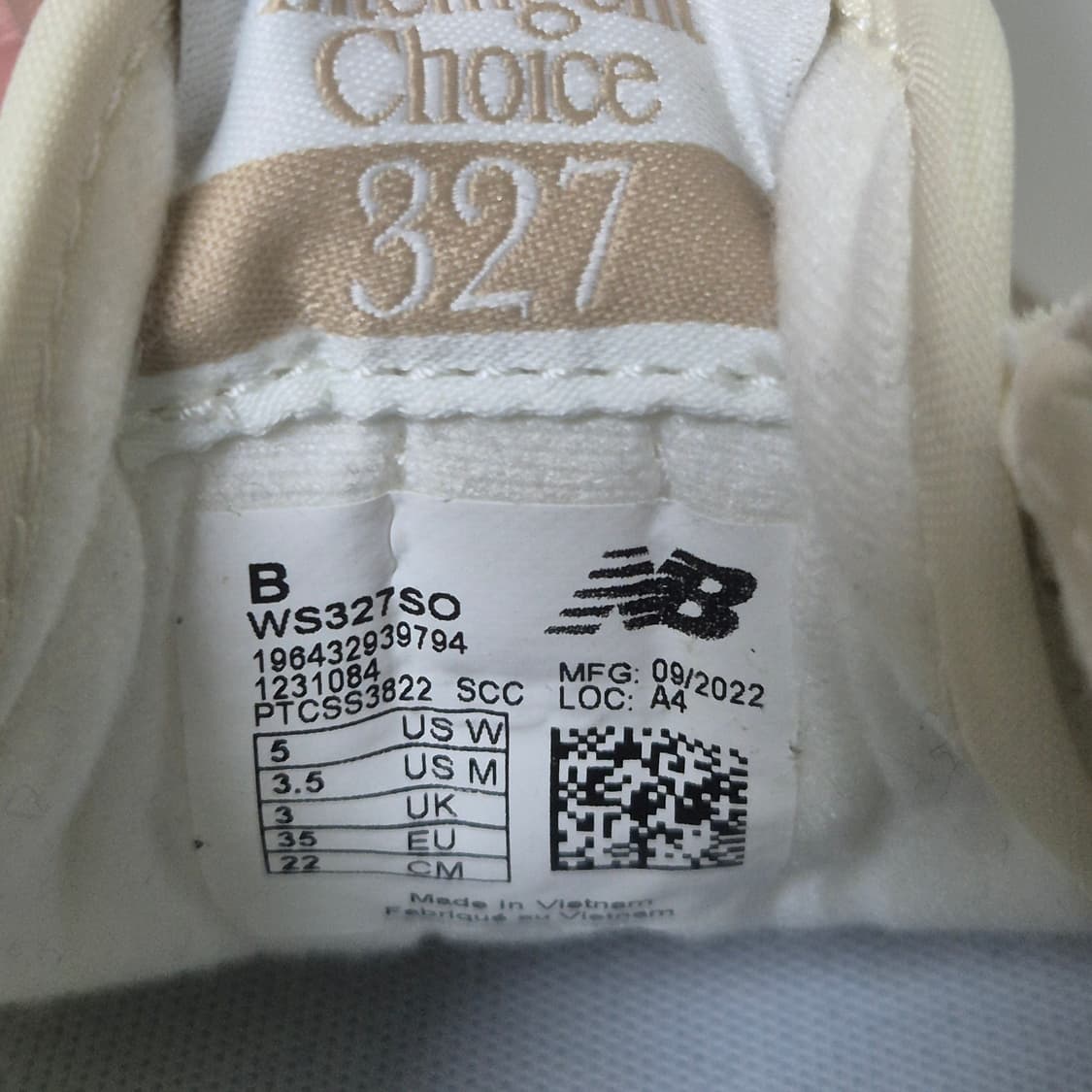 뉴발란스 327 아이보리 운동화220 상품이미지9