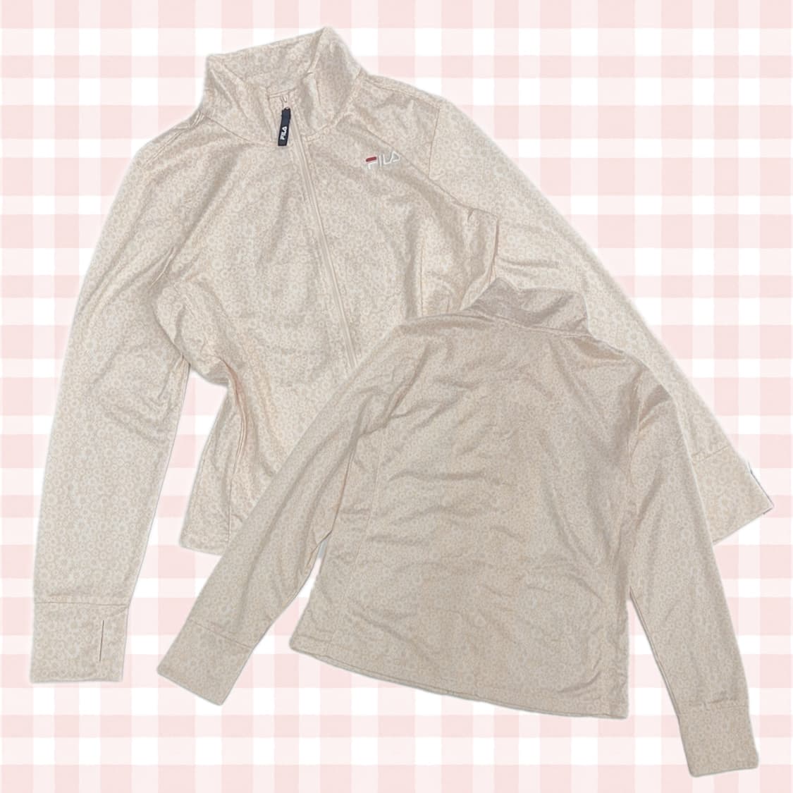 🍑데코라 살구맛 휠라 집업🍑 기능성 재팬 플라워 슬림 괴짜룩 스포티 상품이미지1