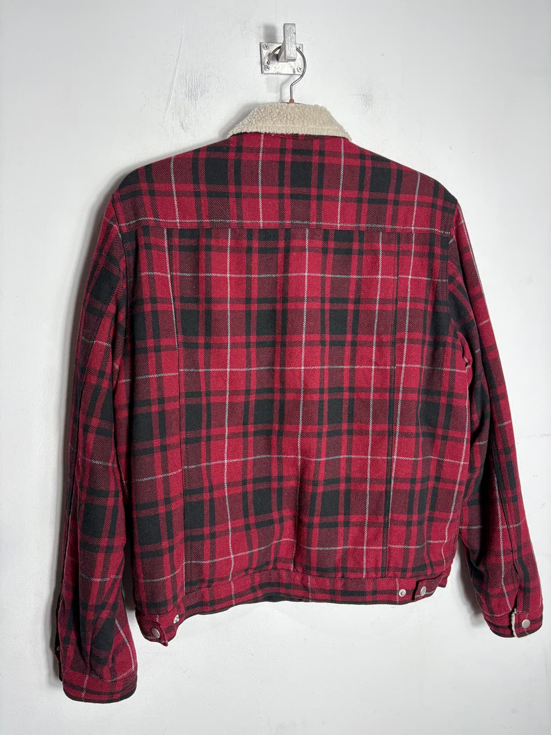 시어링 카라 타탄 체크 자켓 상품이미지6