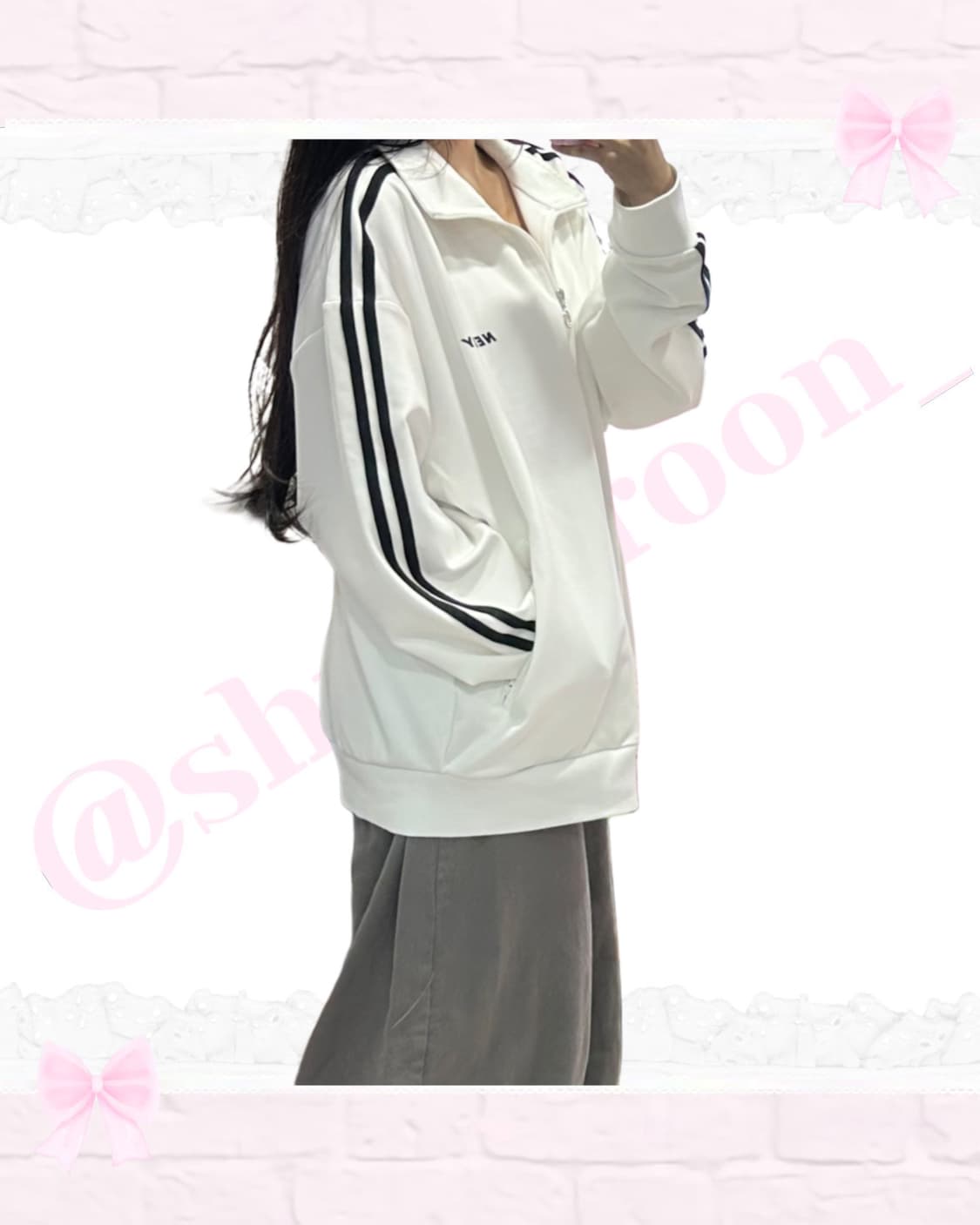 [셋업] 널디 흰검 져지 블랙 벨벳 레이스 일본빈티지 상품이미지3