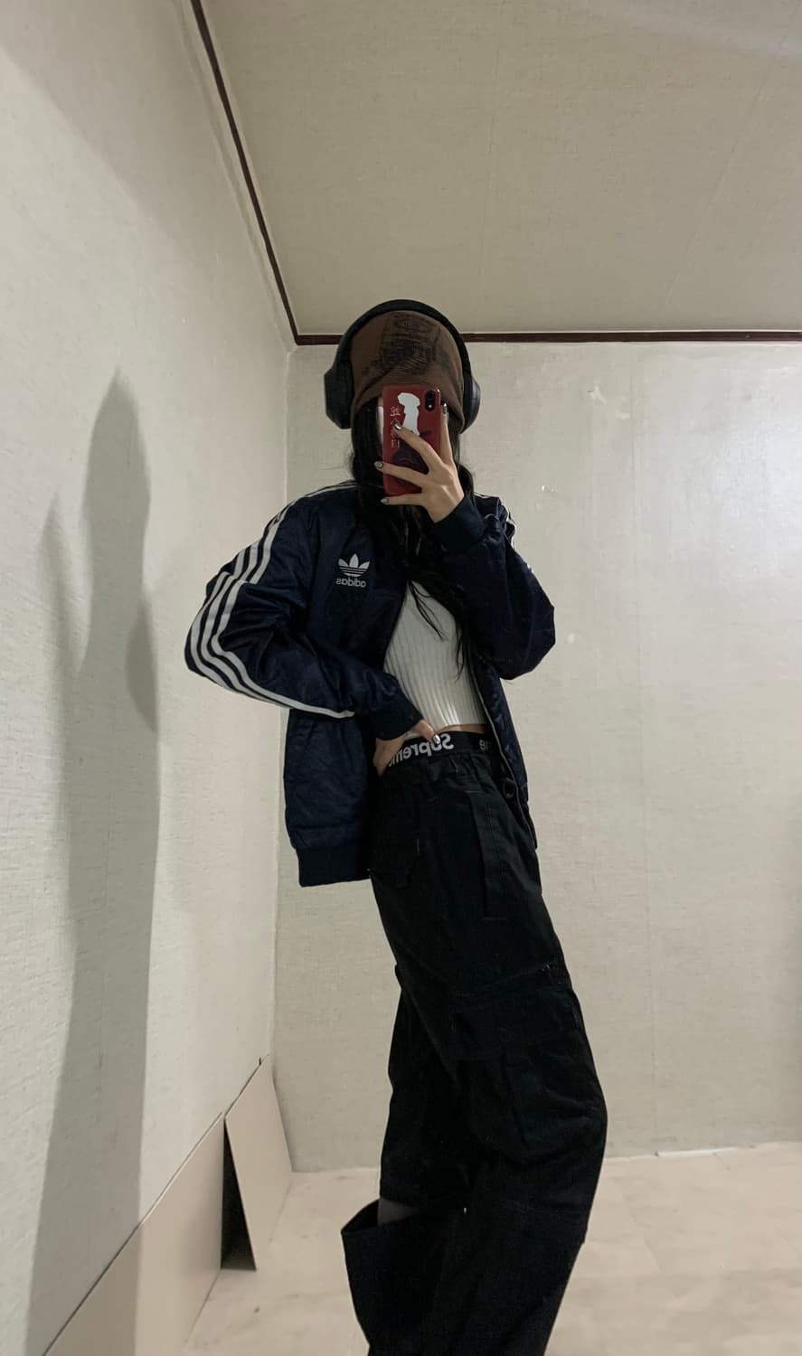 navy quilting padded jumper 상품이미지2