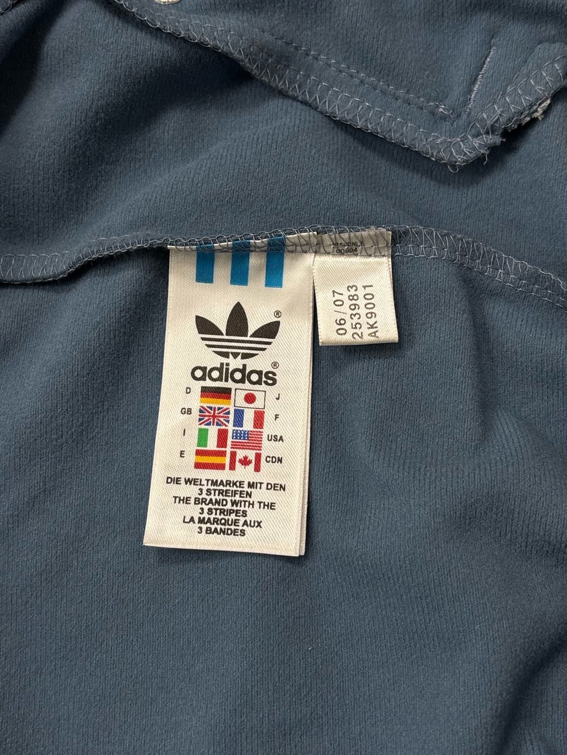 아디다스 블루 네이비 잉어자수 져지 상품이미지7