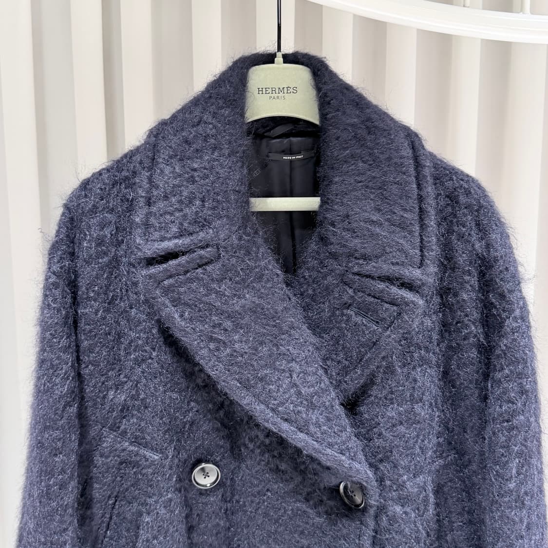 (A+/50) / 에르메스 쇼  런웨이 최고급 모헤어 코트 상품이미지4