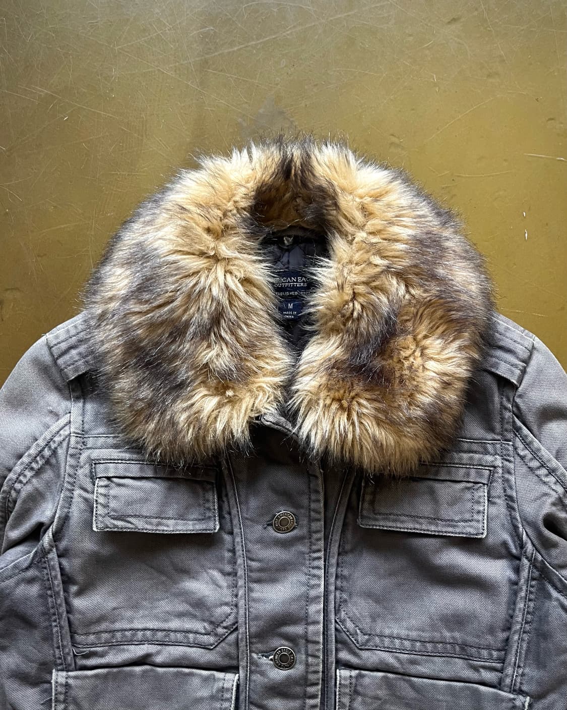 2000s American Eagle Fur Trimming Jacket 상품이미지4