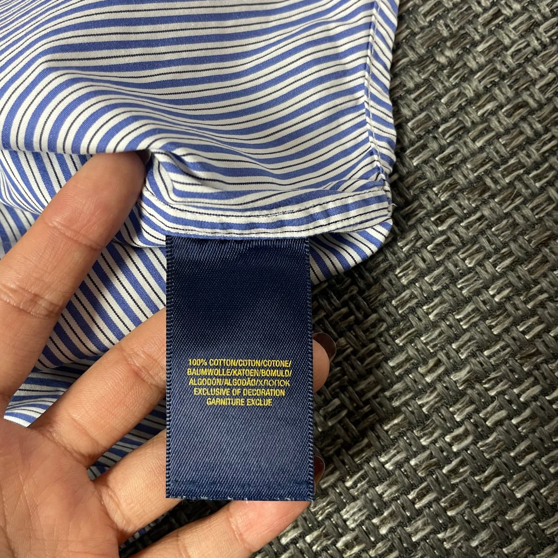 폴로랄프로렌 키즈 블루 스트라이프 긴팔 셔츠 7 상품이미지6