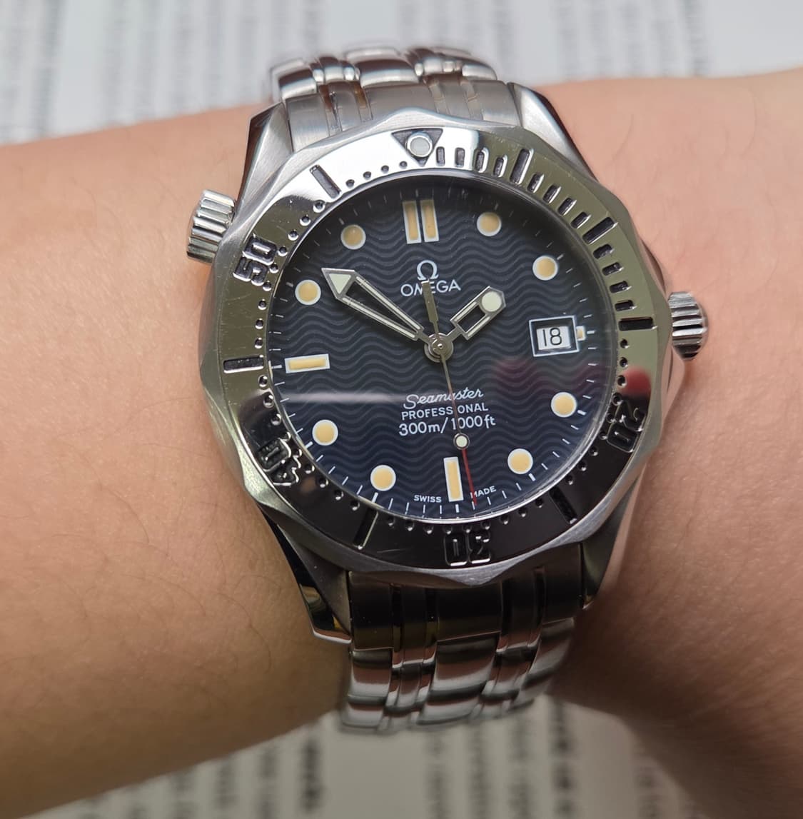 오메가 씨마스터 300m 물결 36mm 쿼츠 브레이슬릿 ver. 상품이미지2